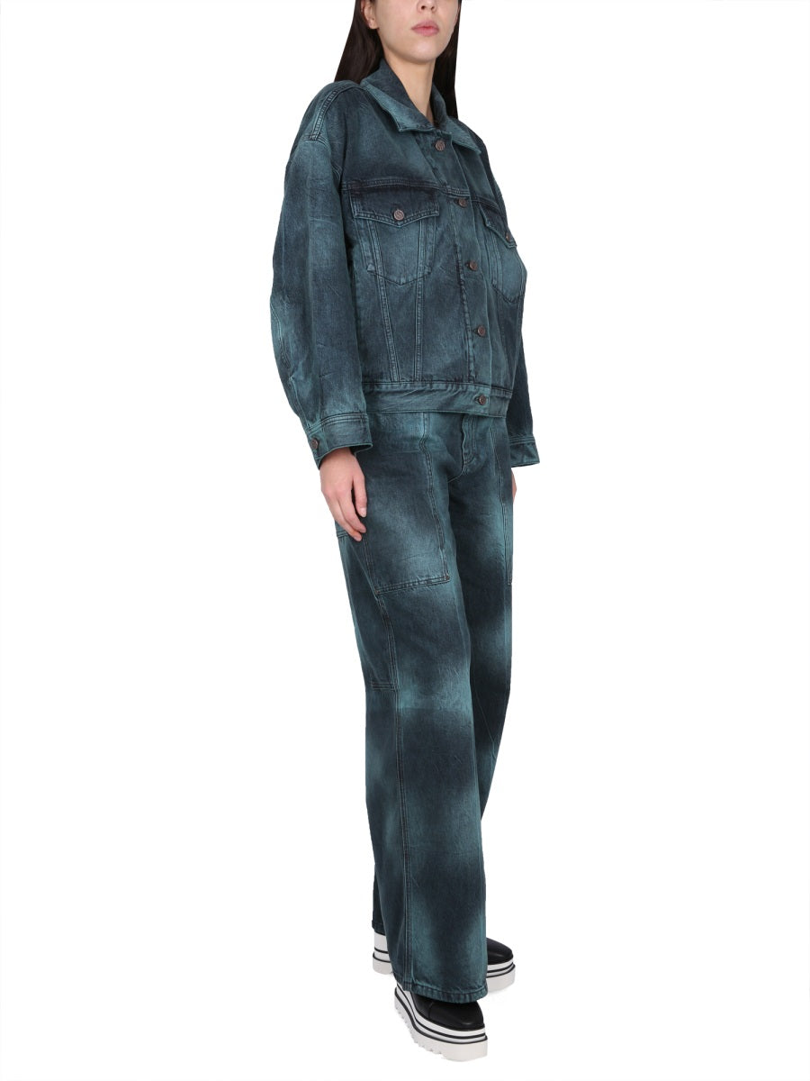 Tie Dye Jacket Blue Cotton Polyester Viscose