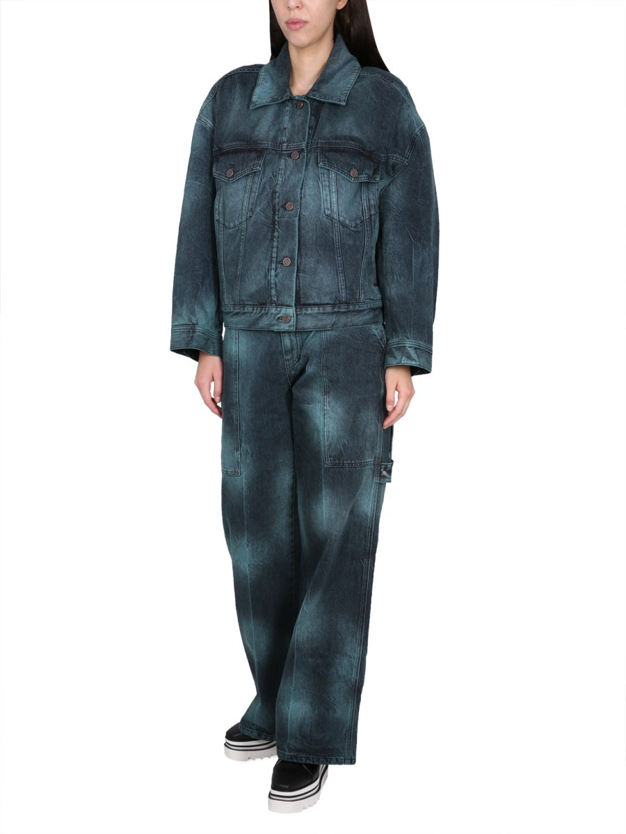 Workwear Jeans Green Polyester