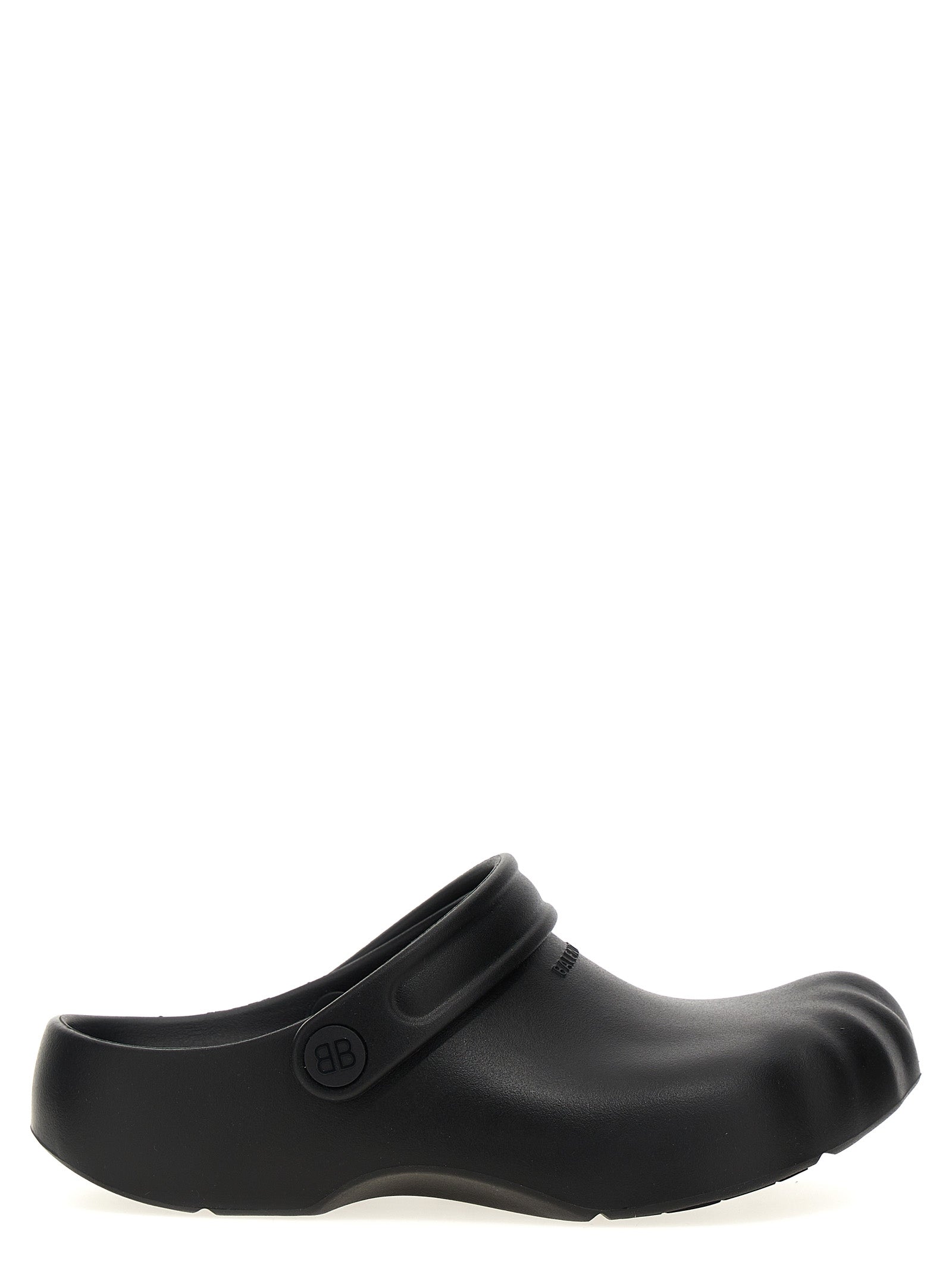 Sunday Molded sabots Black Rubber Flat Shoes
