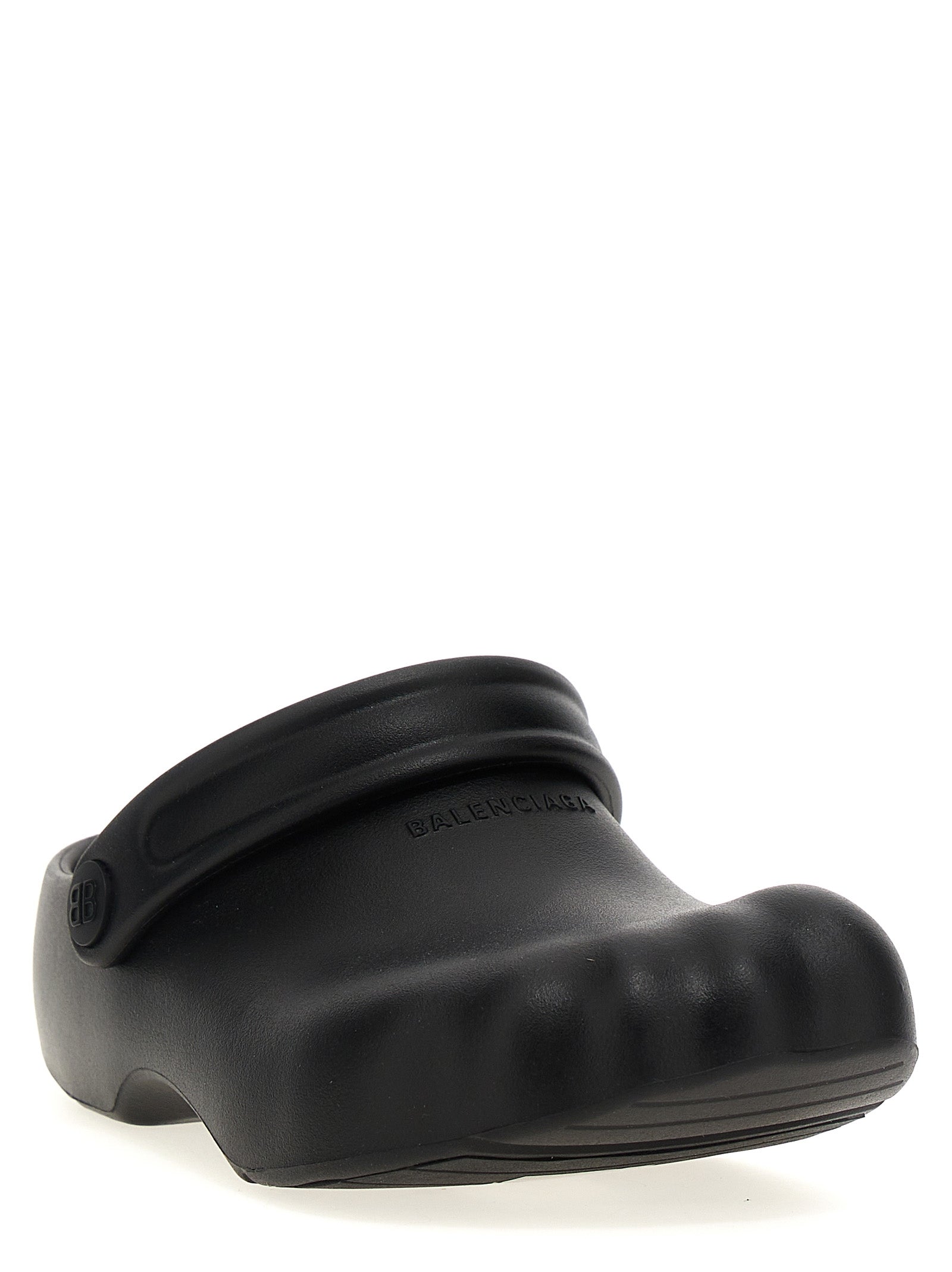 Sunday Molded sabots Black Rubber Flat Shoes