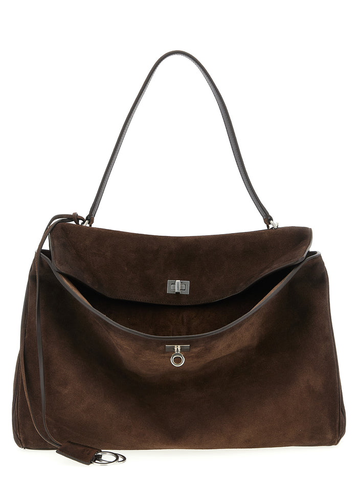 Rodeo large shoulder bag Brown Calfskin Leather (bos Taurus)