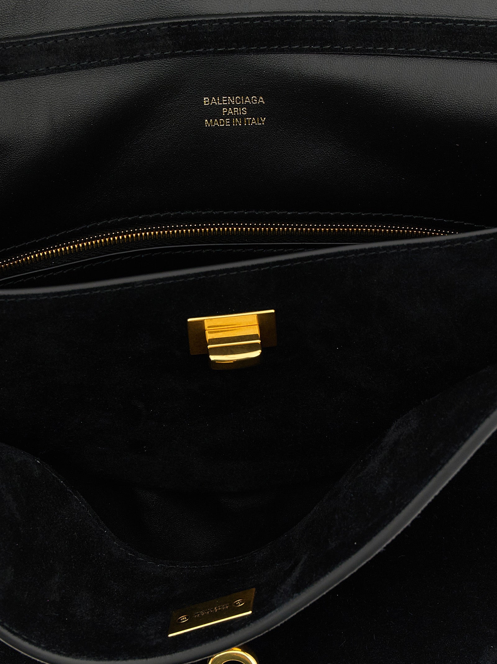 Rodeo Medium Handbag Black Calfskin Leather (bos Taurus) Hand Bags