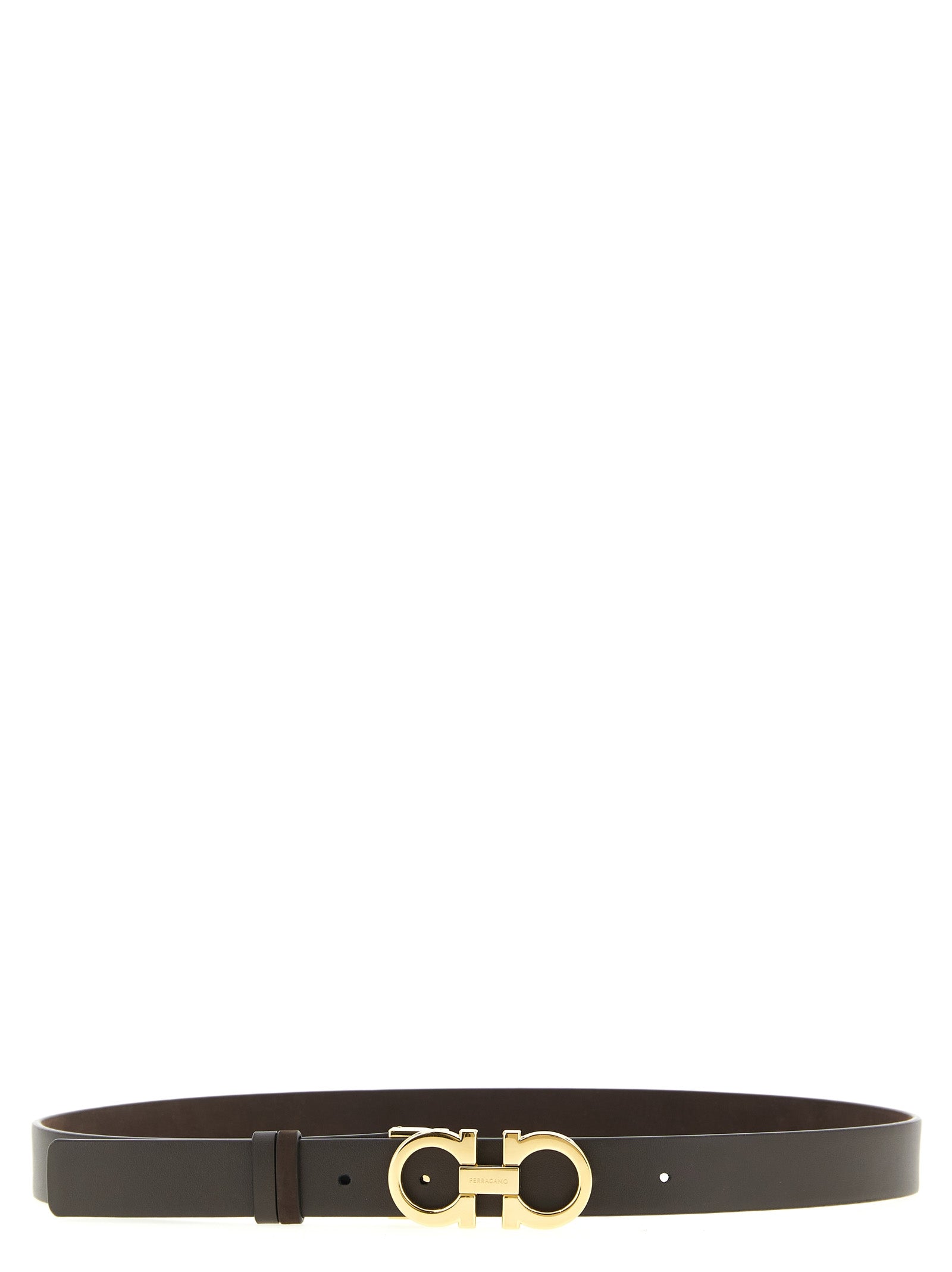 Gancini reversible belt Brown Calfskin Leather (bos Taurus)