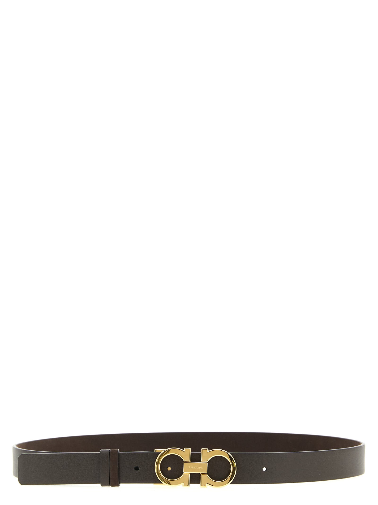 Gancini reversible belt Brown Calfskin Leather (bos Taurus)