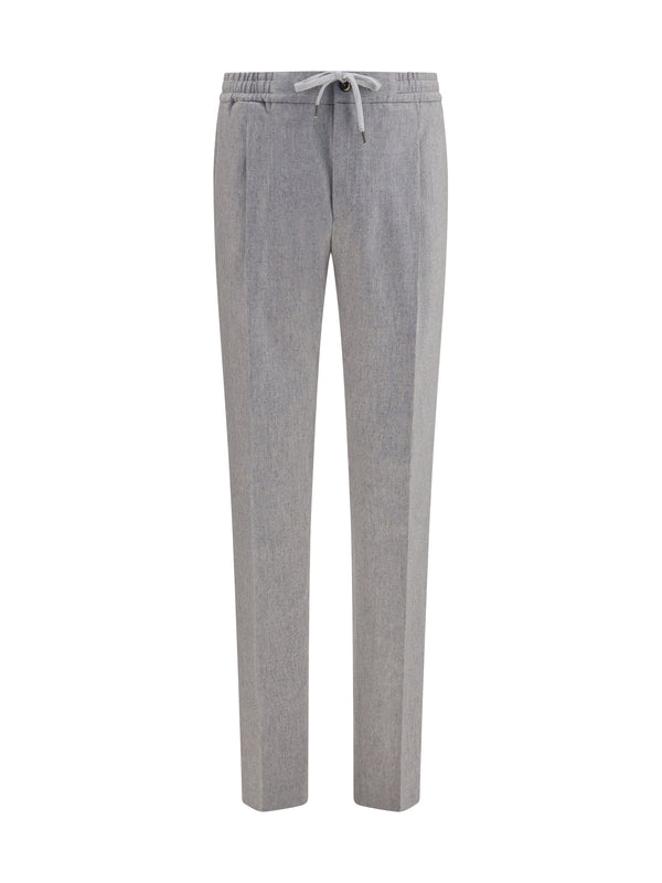 Pt Torino 90% Fleece Wool Ovis Aries; 8% Cashmere/Capra Hircus; 2% Elastane trousers in gray