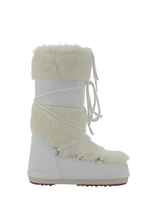 Icon Faux Fur Boots Optical White