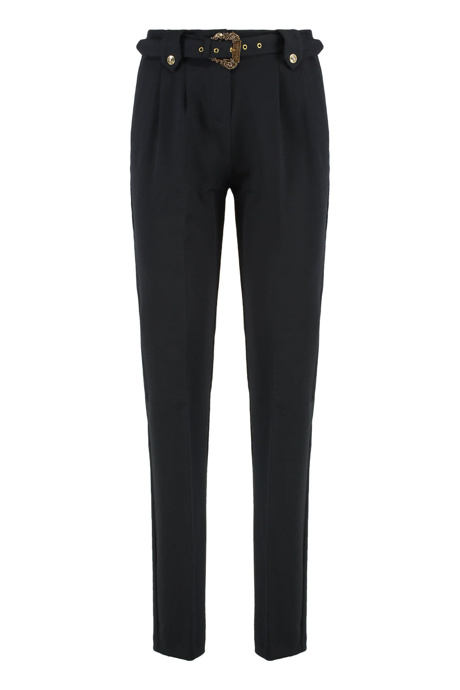 Versace Stretch Viscose Trousers Black Straight