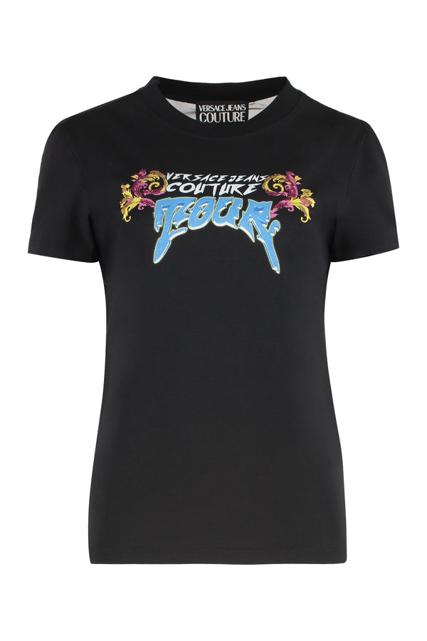 Sequin Logo T-Shirt Black Main: Cotton T-shirts & Jerseys