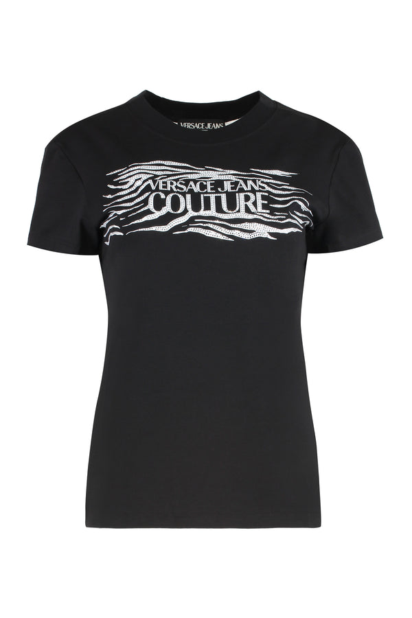Logo Print T-Shirt Black Cotton T-shirts & Jerseys