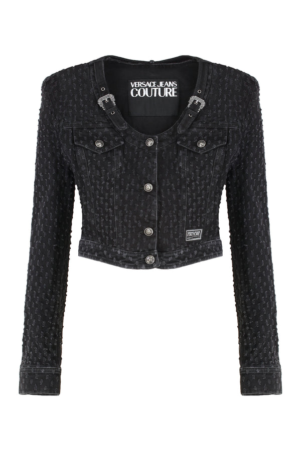 Versace Denim Jacket Black Cotton