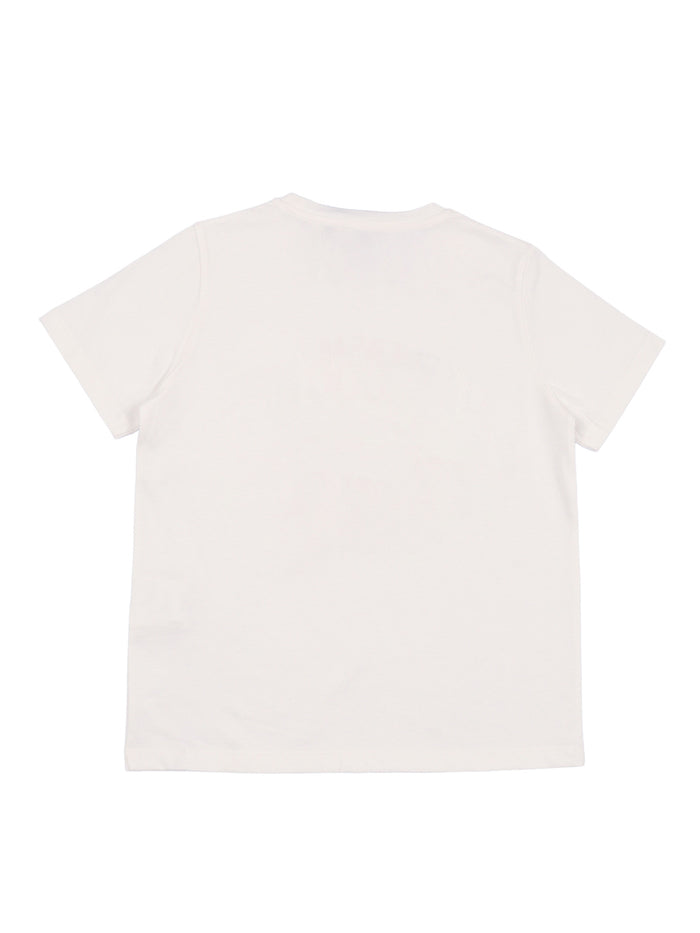 T-Shirt White Cotton Short Sleeves