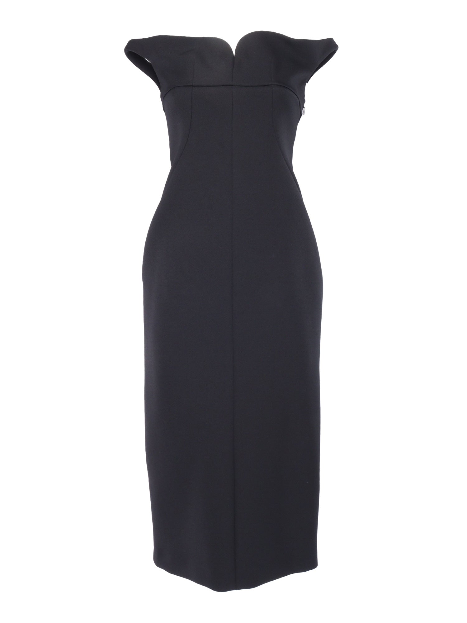 Black Midi Dress Polyamide Elastane
