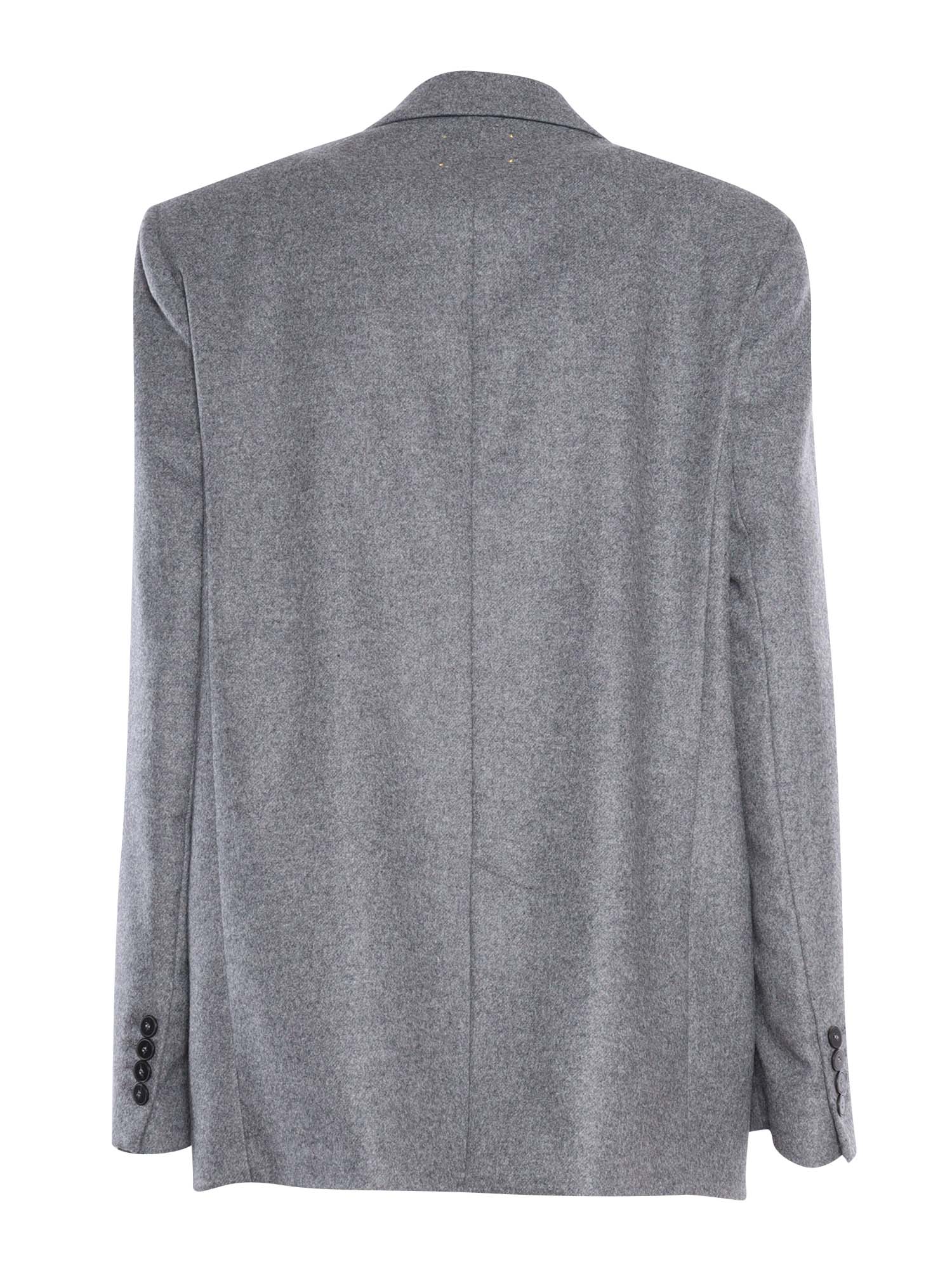 Wool Boys Jacket Grey Polyamide Af