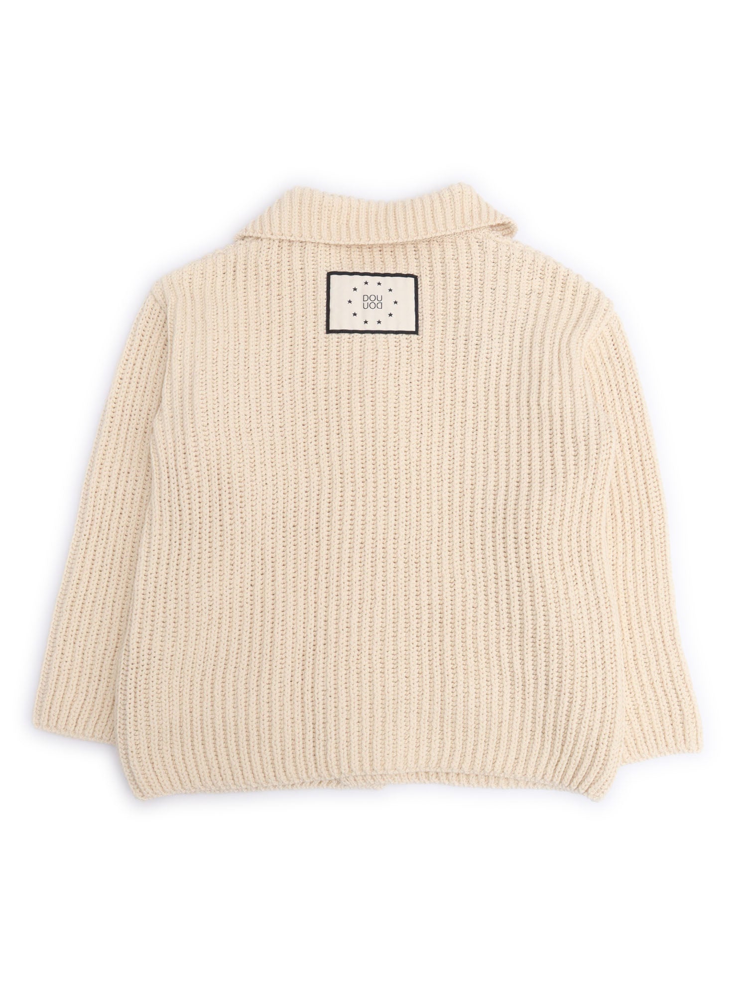 KNIT CARDIGAN Beige Cotton