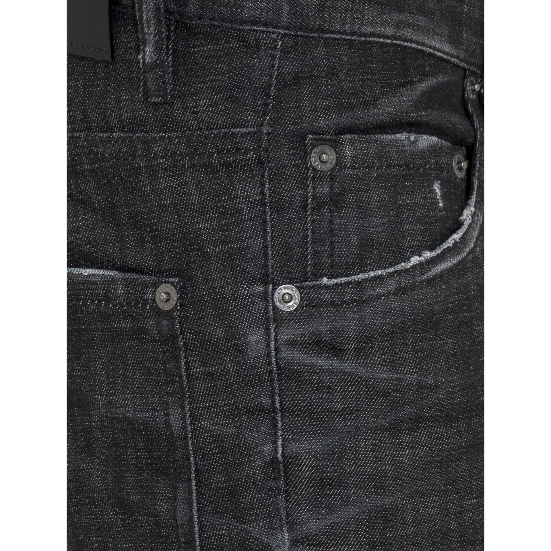 Skater Denim Jeans Black Cotton Elastane