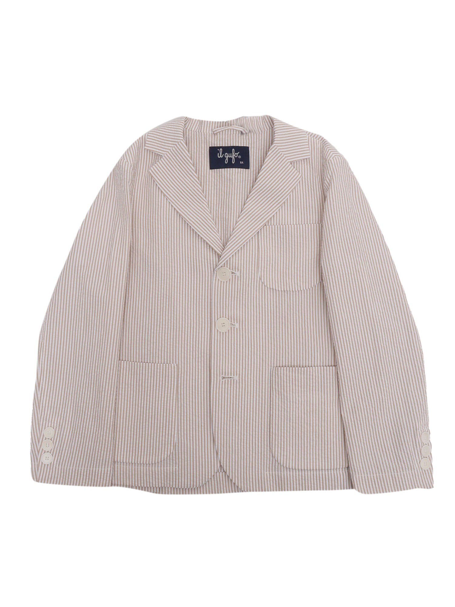 Dark Rope blazer Beige Cotton Pockets Lining Jacket