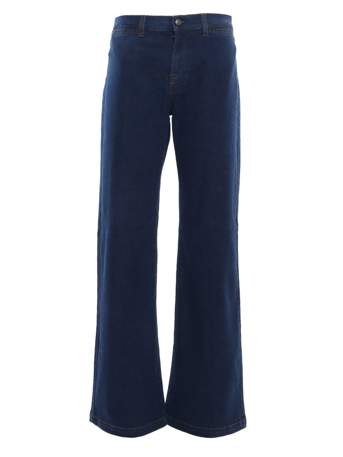PANT. DENIM FLARE STRETCH Blue Flared Jeans