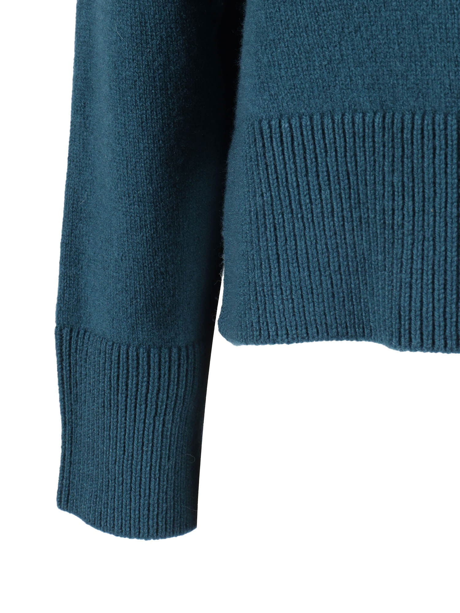Ls Crew Neck Over Sweater Blue Virgin Wool Cashmere Crewneck