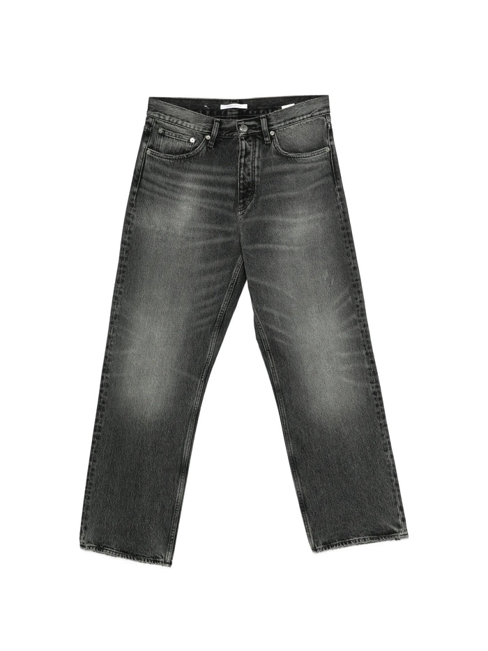 Loose Faded Black Cotton Jean