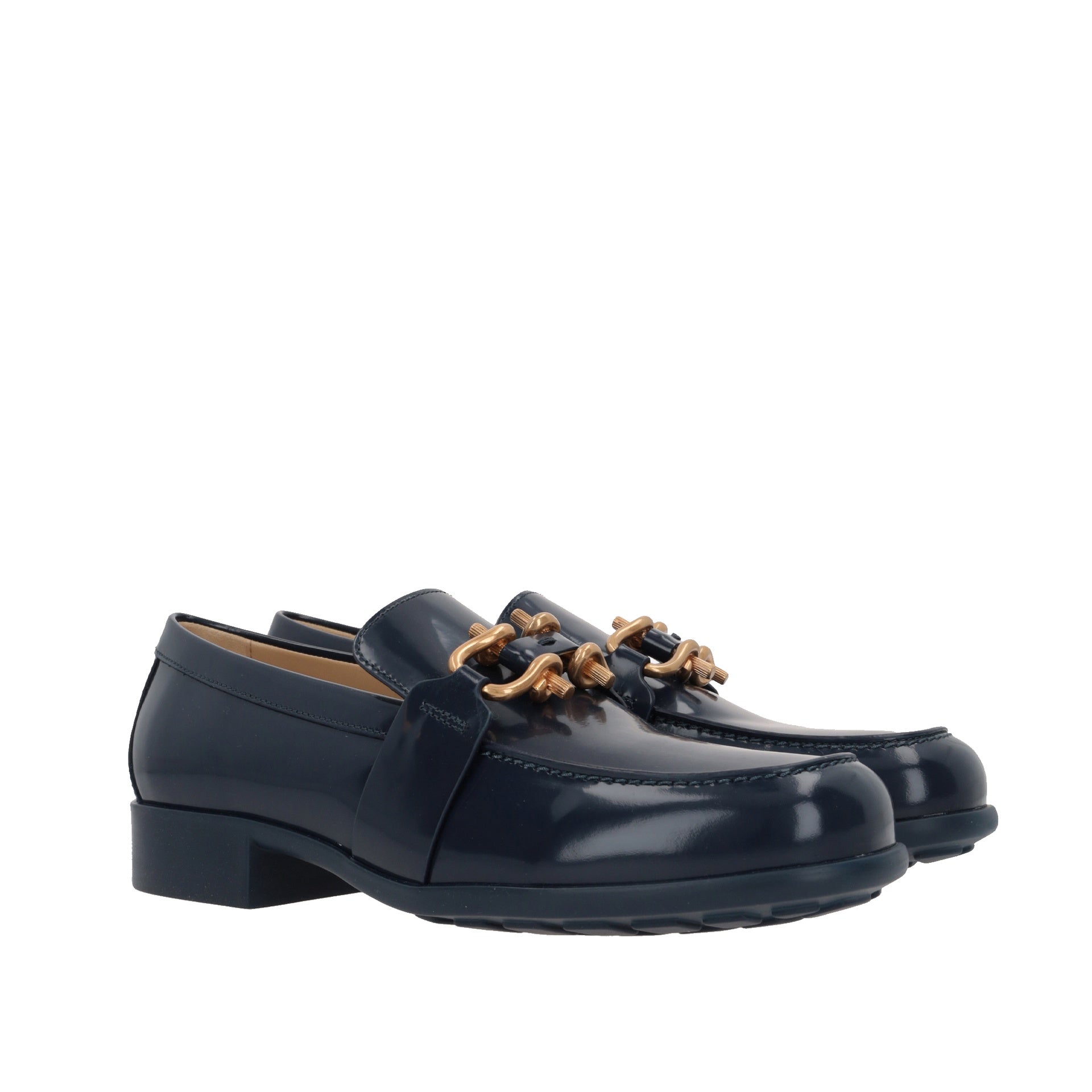 Monsieur Loafer Shoes Blue Leather