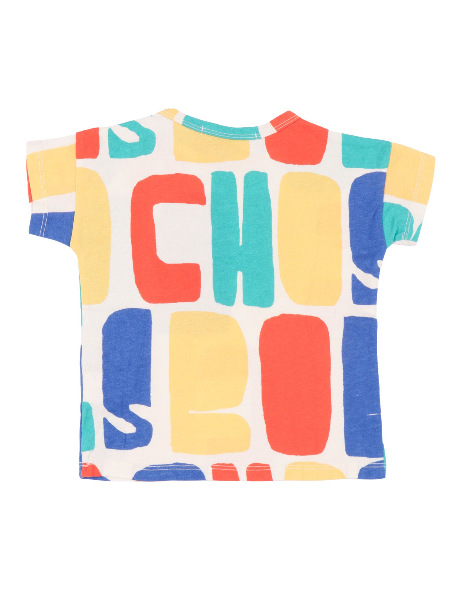 Bobo Choses Color all over T-shirt White Organic Cotton Short Sleeves