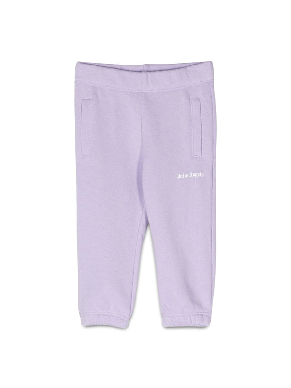 Sweatpants Logo Lilac Cotton Trousers