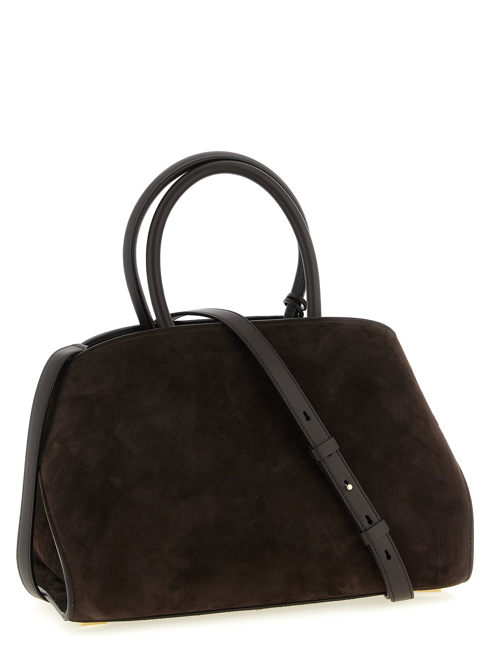 Hug Th S Handbag Brown Goat Leather Calf Hand Bags