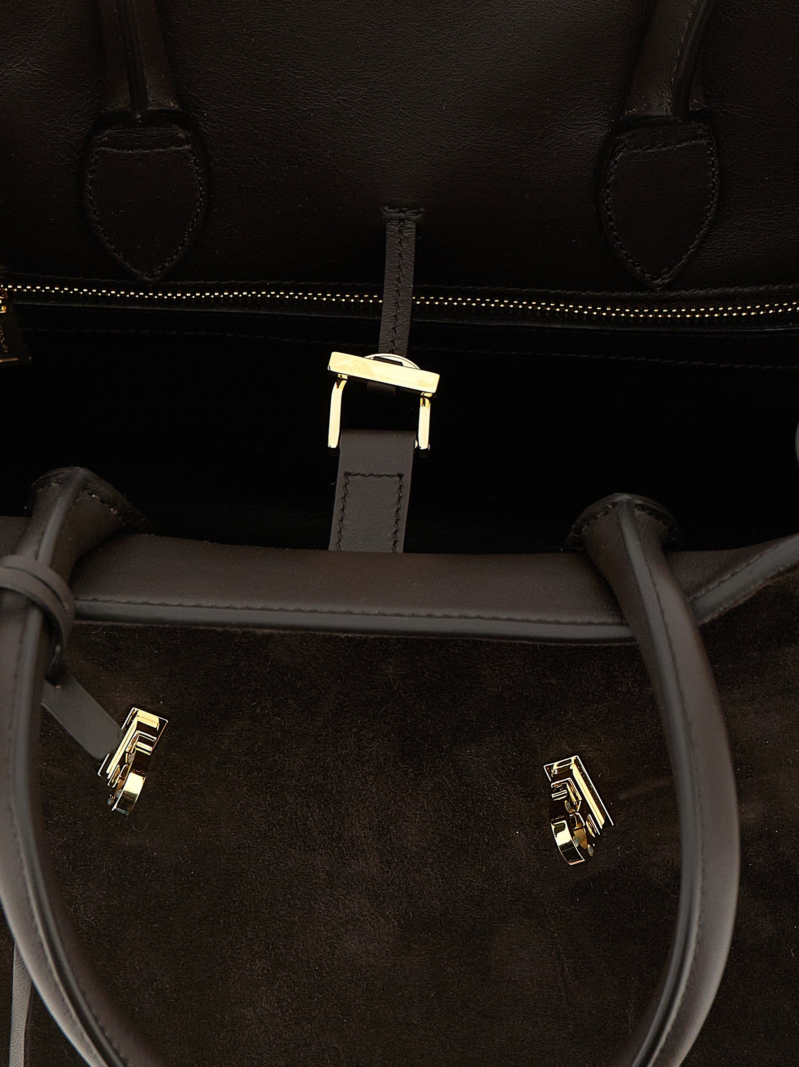Hug Th S Handbag Brown Goat Leather Calf Hand Bags