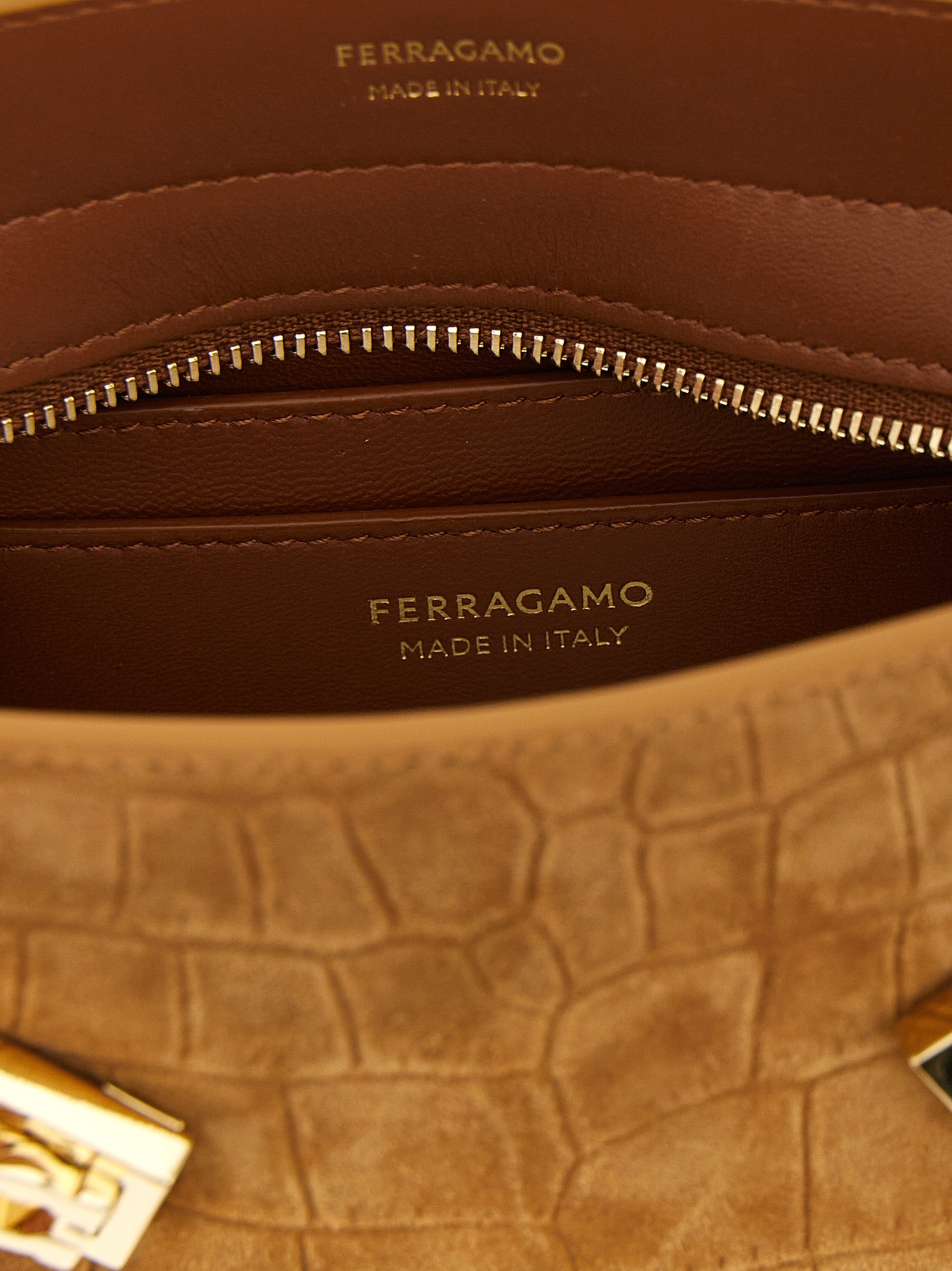 Hug mini crossbody bag Brown