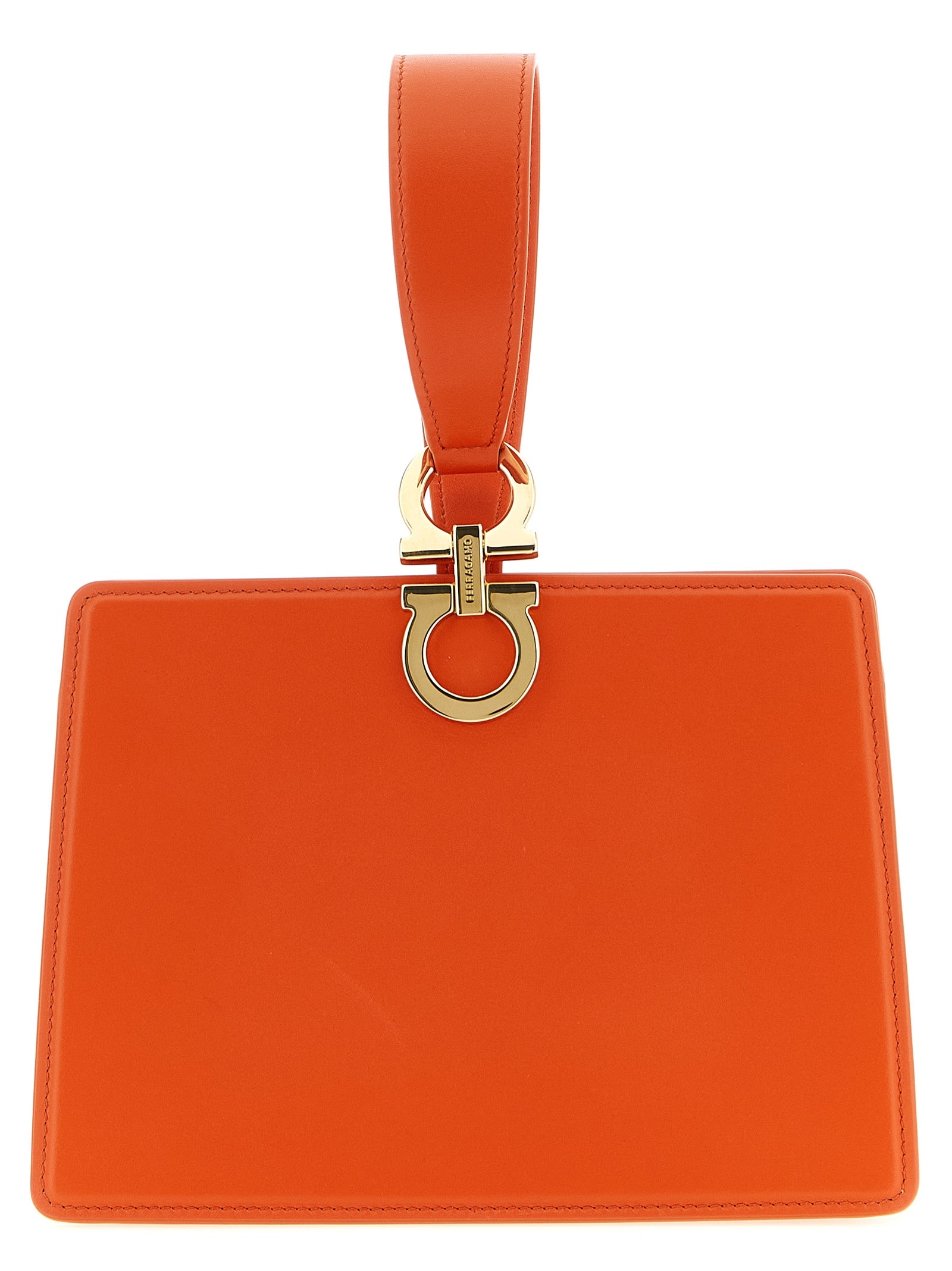 Mini clutch Orange Calfskin Leather (bos Taurus)