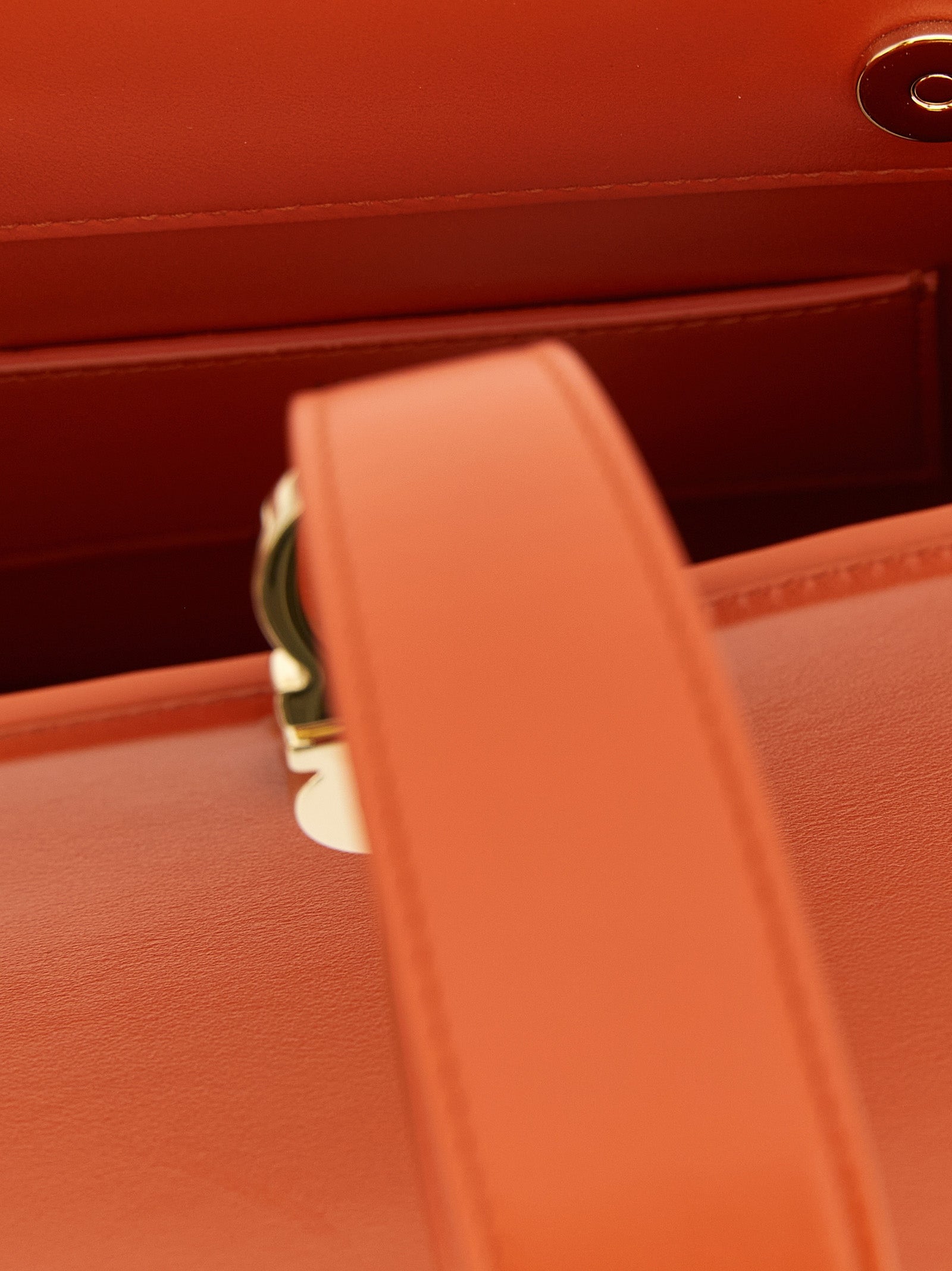 Mini clutch Orange Calfskin Leather (bos Taurus)