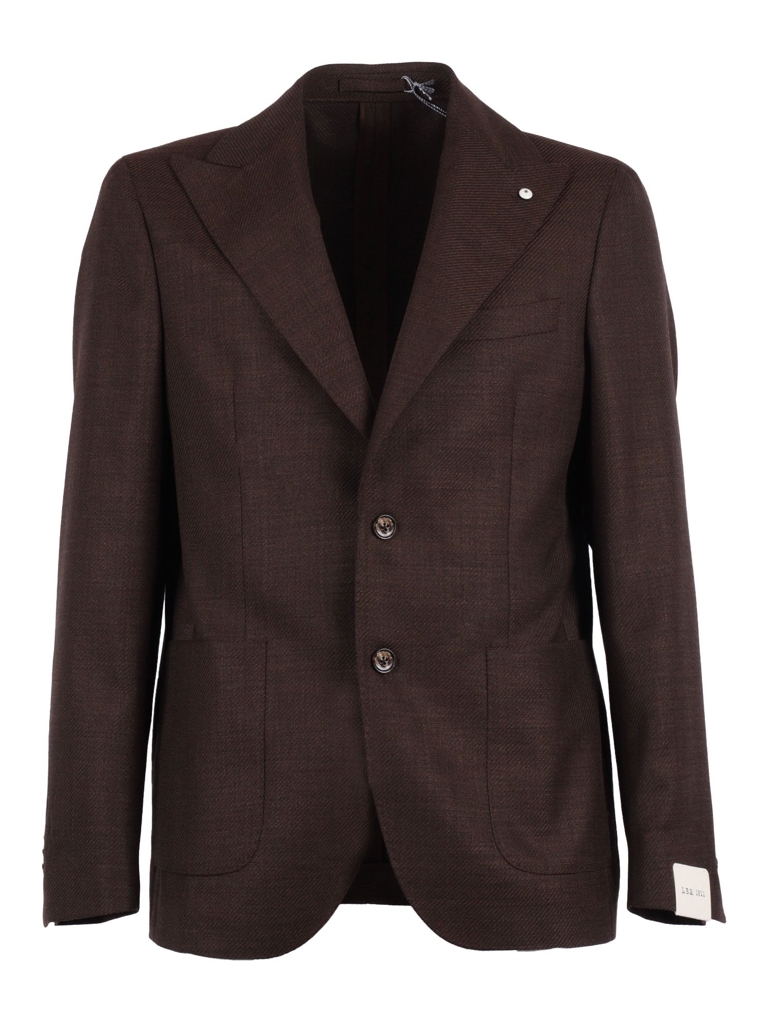 Jacket Brown Virgin Wool Single Breasted