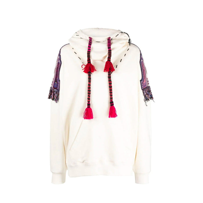 Hooded Sweatshirt White Cotton