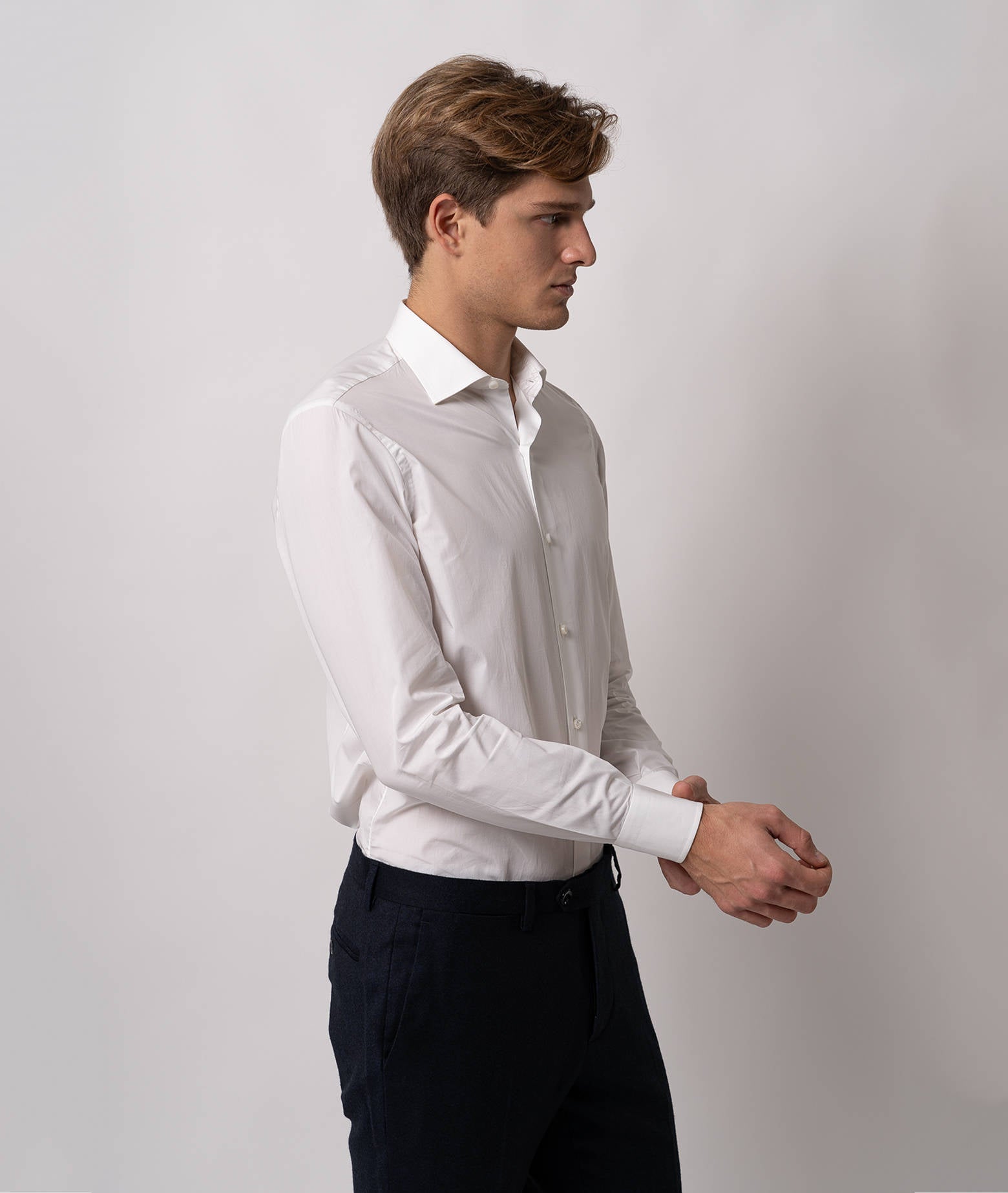 Tailored Cotton Shirt Mayfair White Hand Made