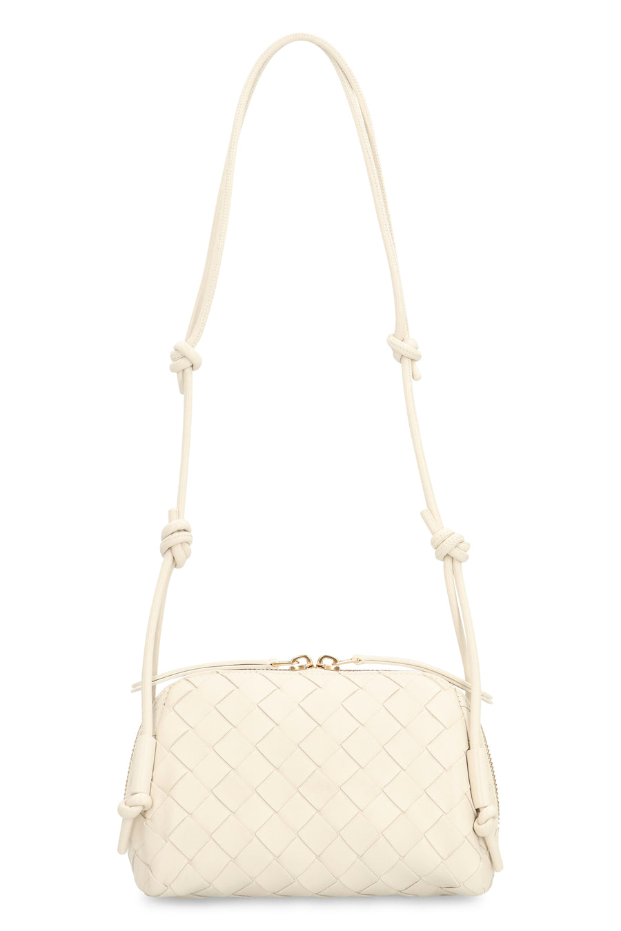 Pouch Intrecciato Sea Salt Calf Leather Clutch Bags