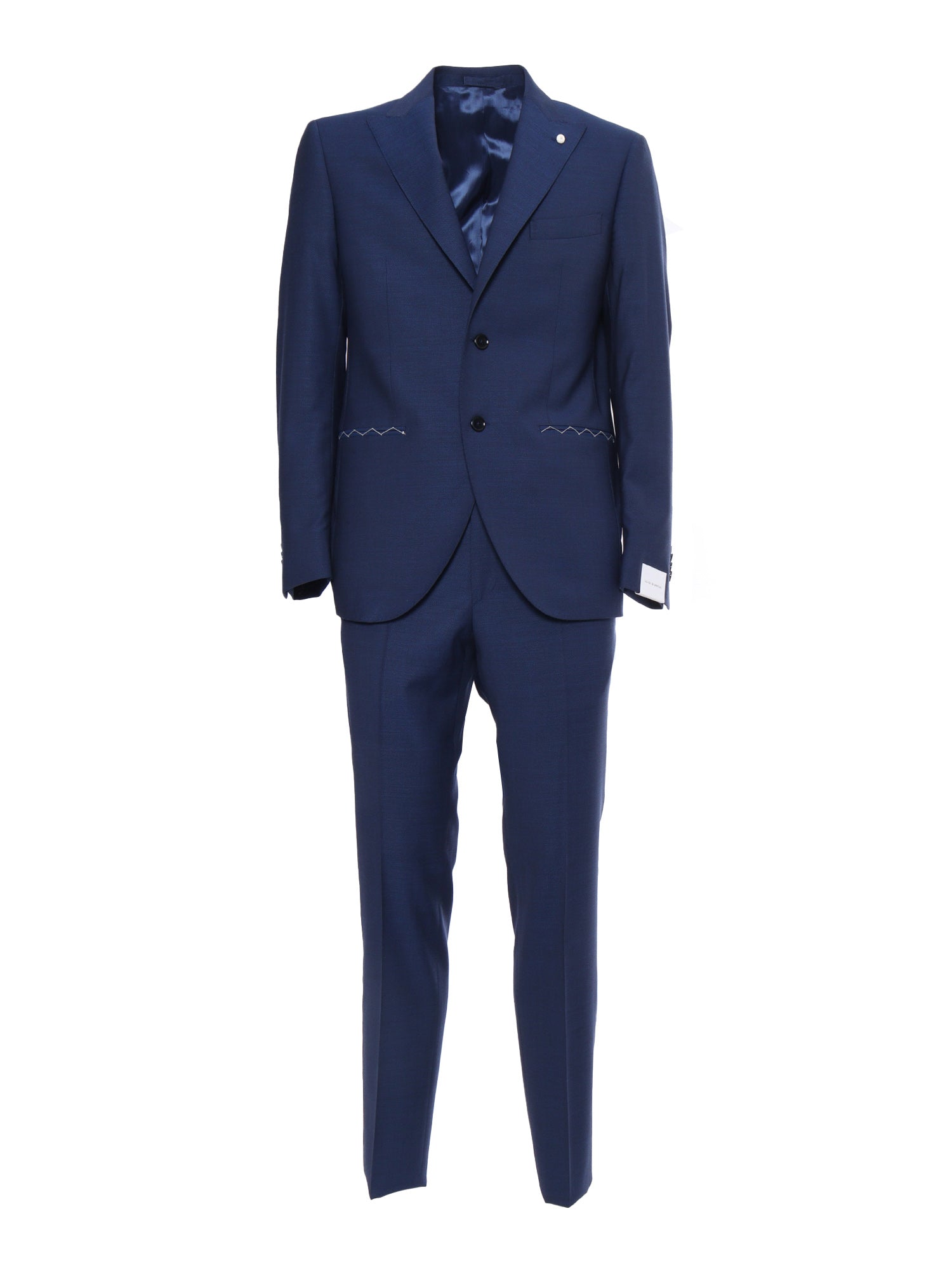 Bright blue suit Virgin Wool Elastane Jacket
