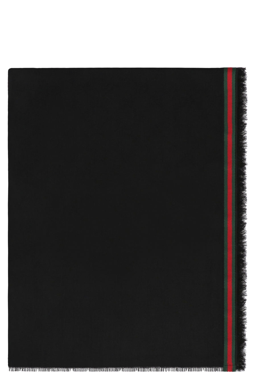 Scarf Cotton-Silk Black-Dark Green Black/dark