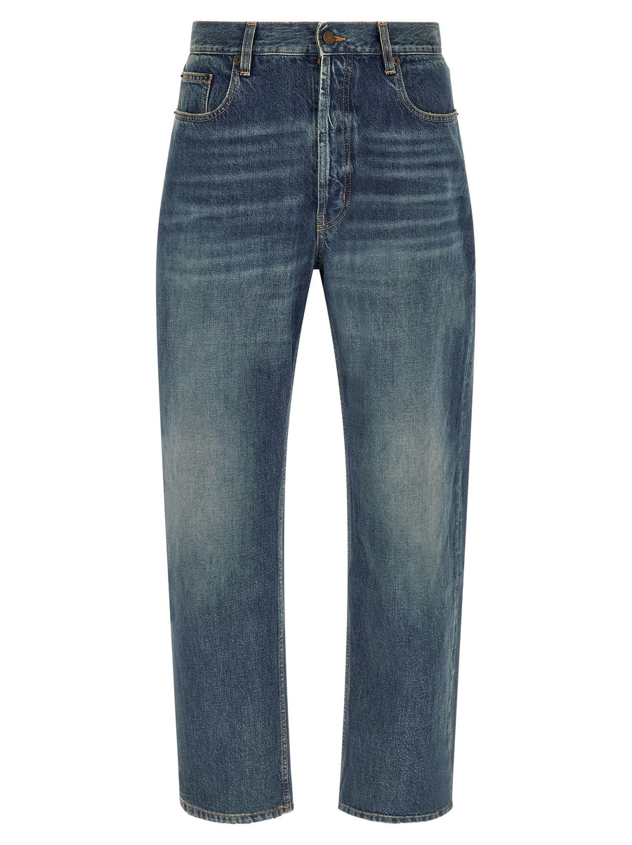 Saint Laurent Paris جينز — أزرق
