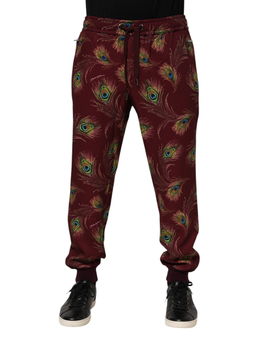 Dolce & Gabbana 96% Polyester 4% Elastane joggers in burgundy