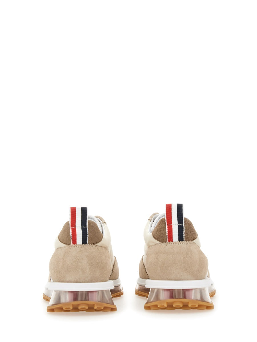 Tech Runner Sneaker Beige Leather Trainers