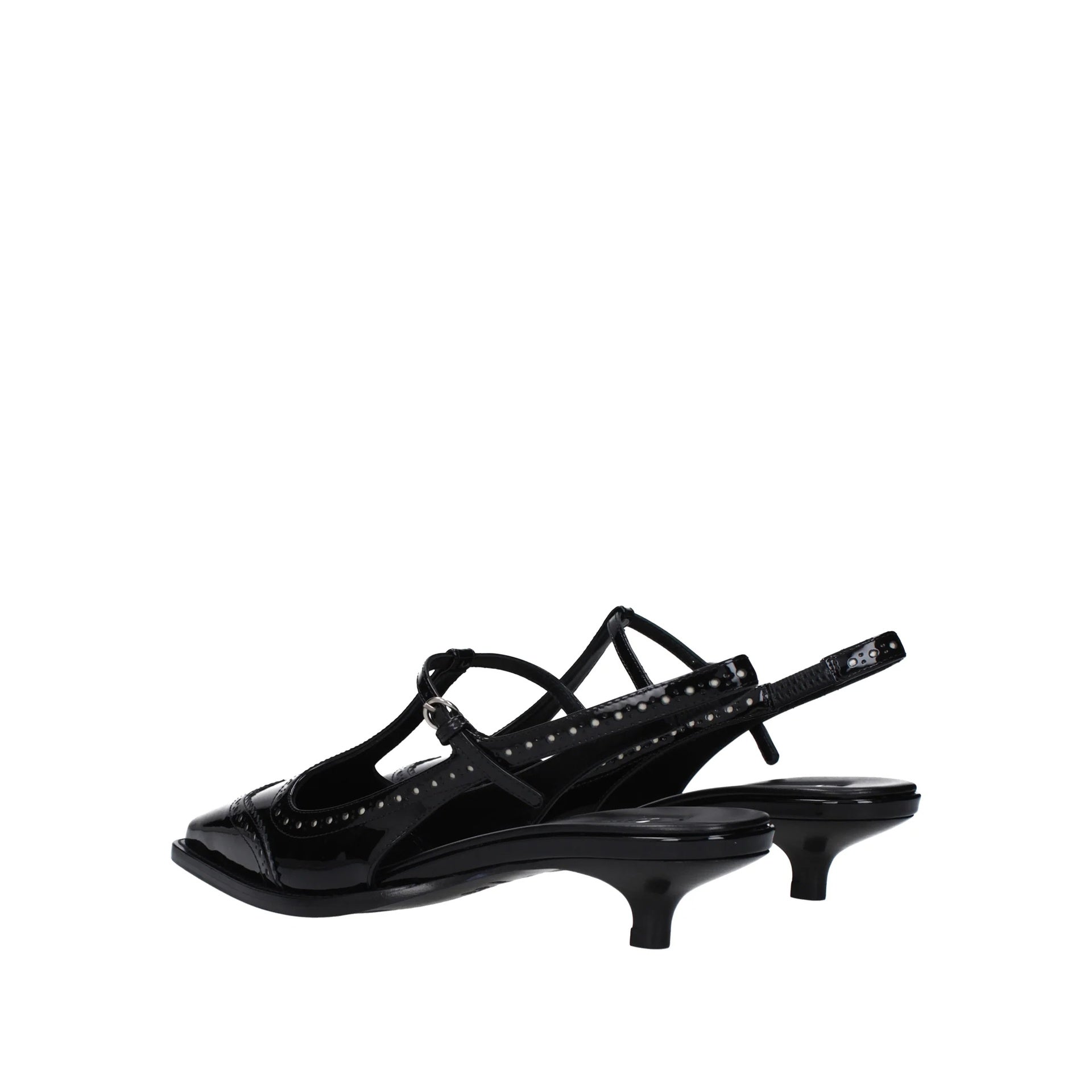 Leather Slingback Pumps Black Calf