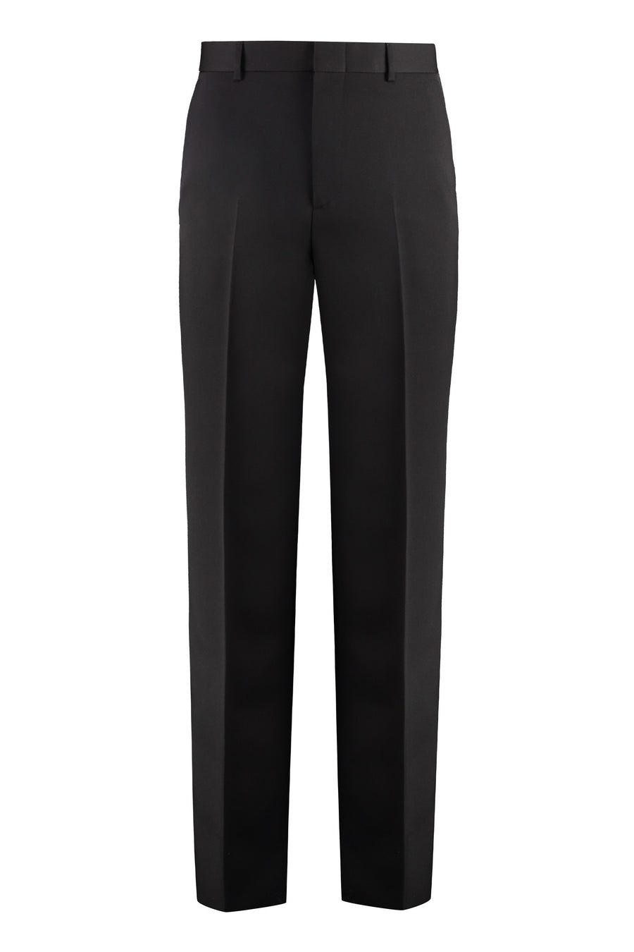 Wool Tailored Trousers Brown Cotton