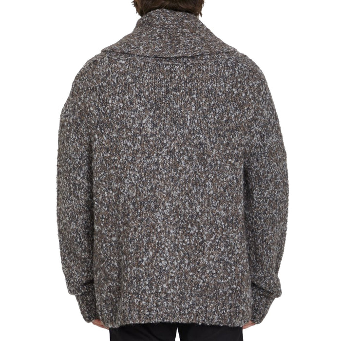 Cardigan Gray Alpaca Polyamide Wool