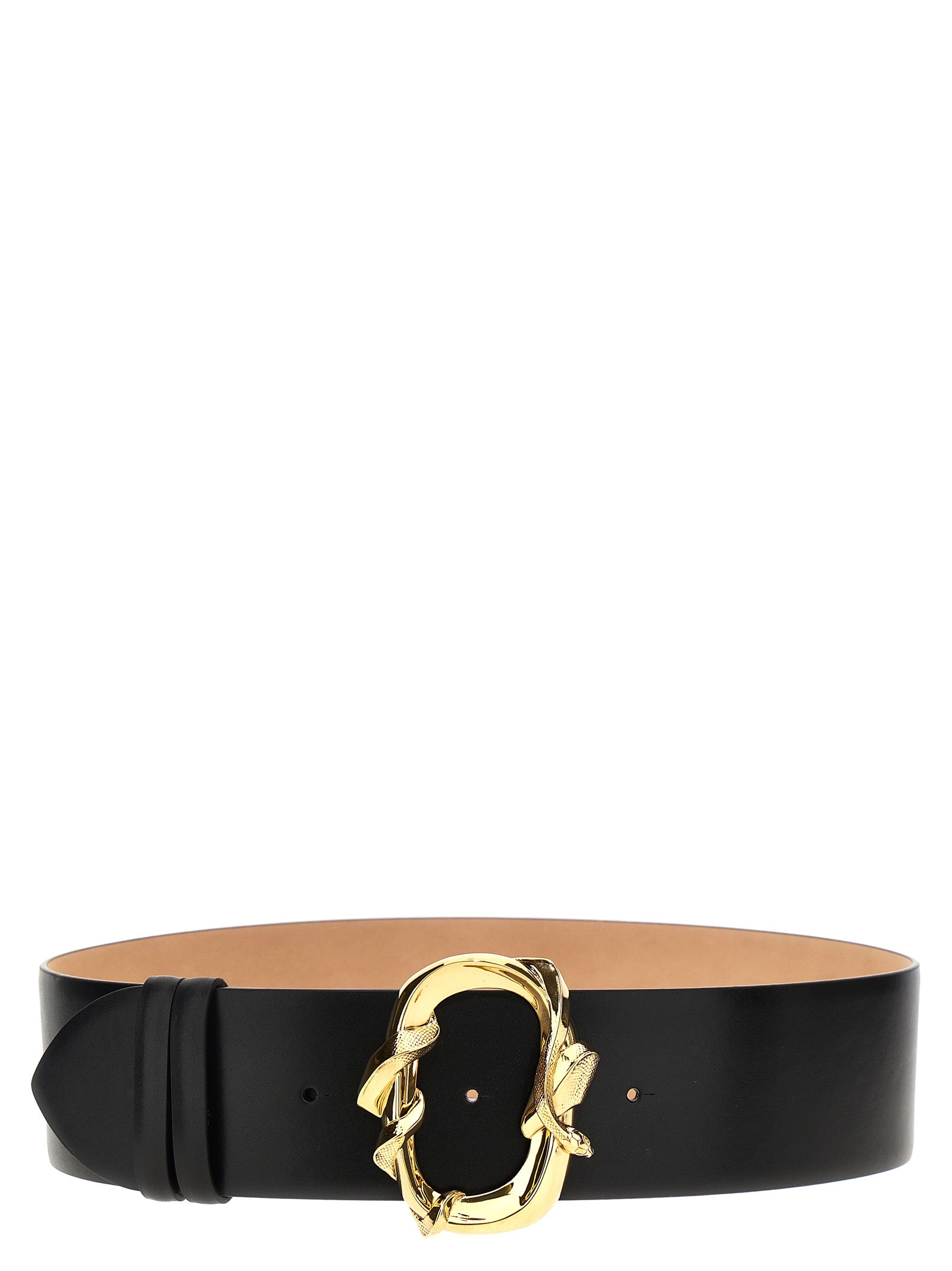 Snake belt Black Cow Leather (bos Taurus)