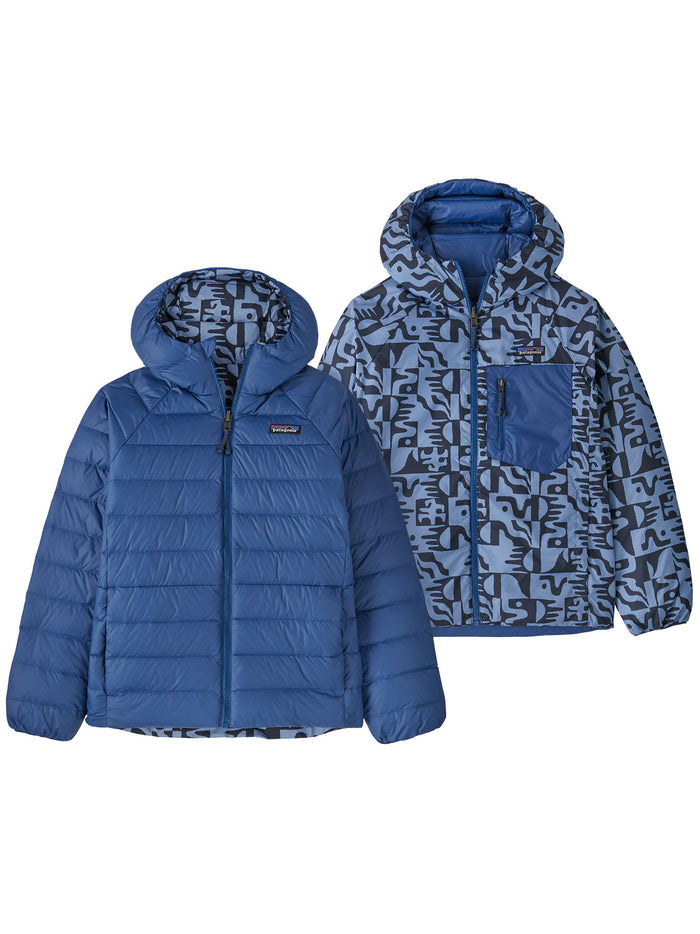 Reversible Down Sweater Blue Piumino