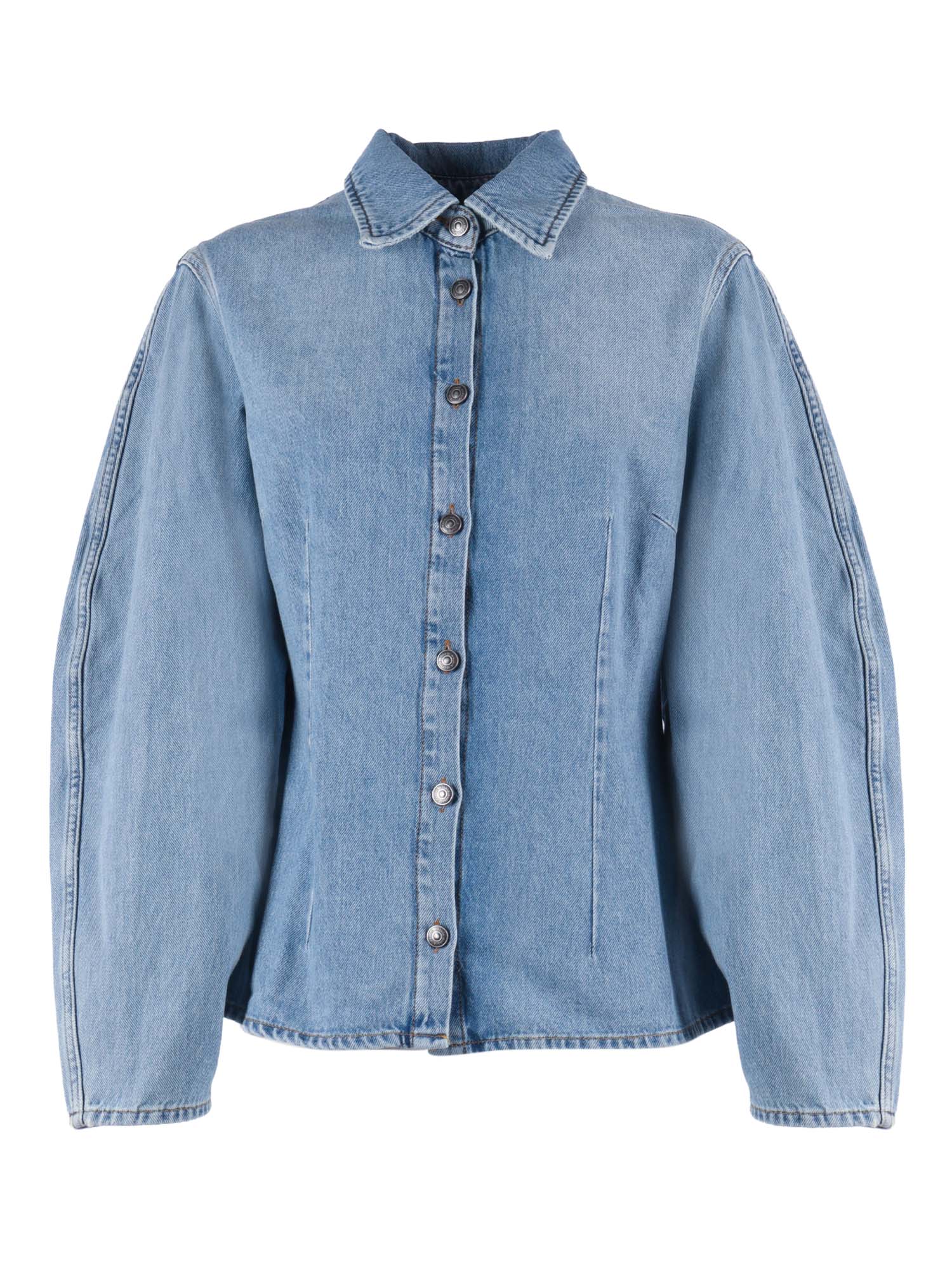 Vinetta Denim Shirt Blue Cotton (organic) Long Sleeves T-shirt