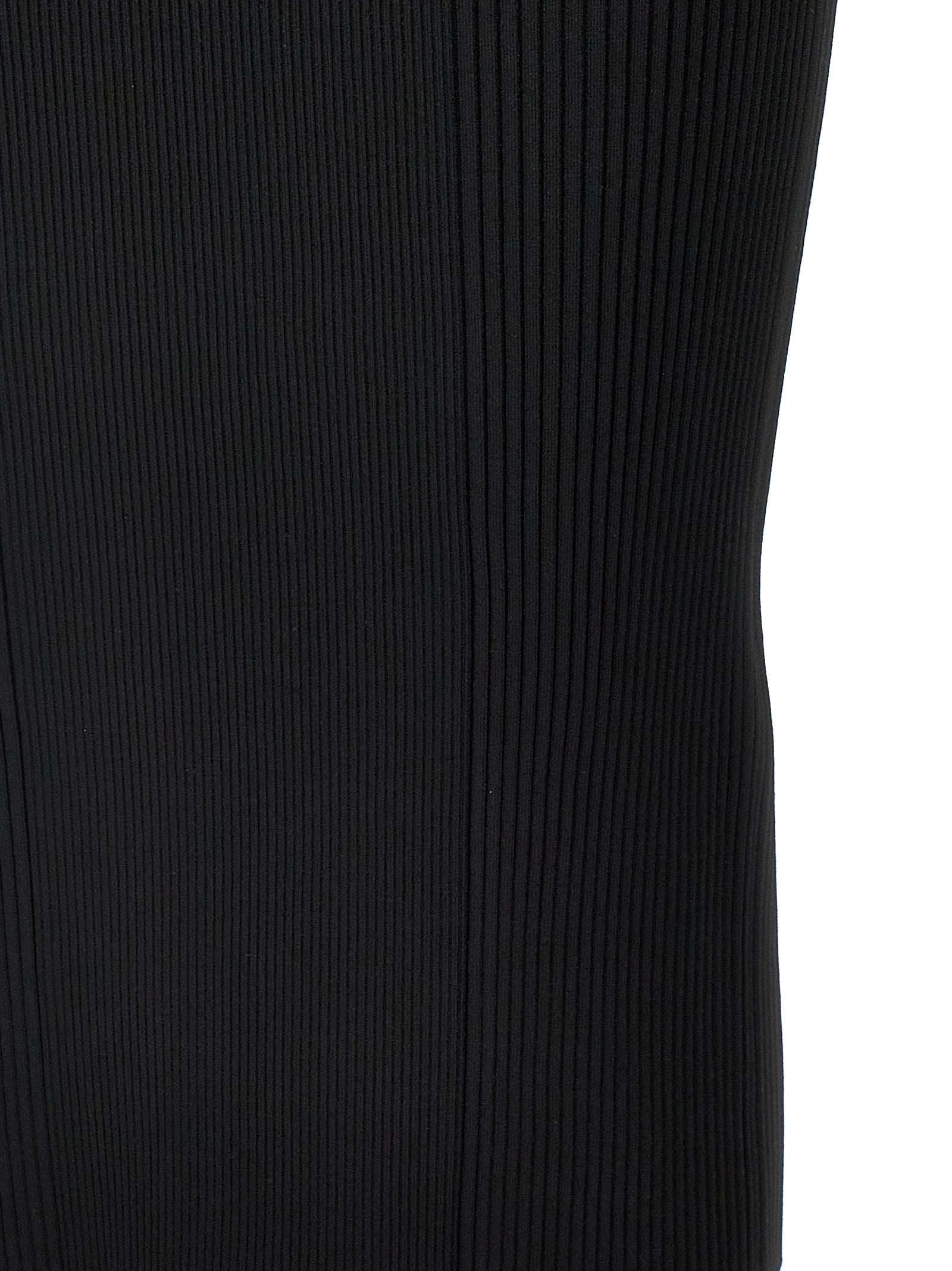 Ribbed knit dress Black Viscose