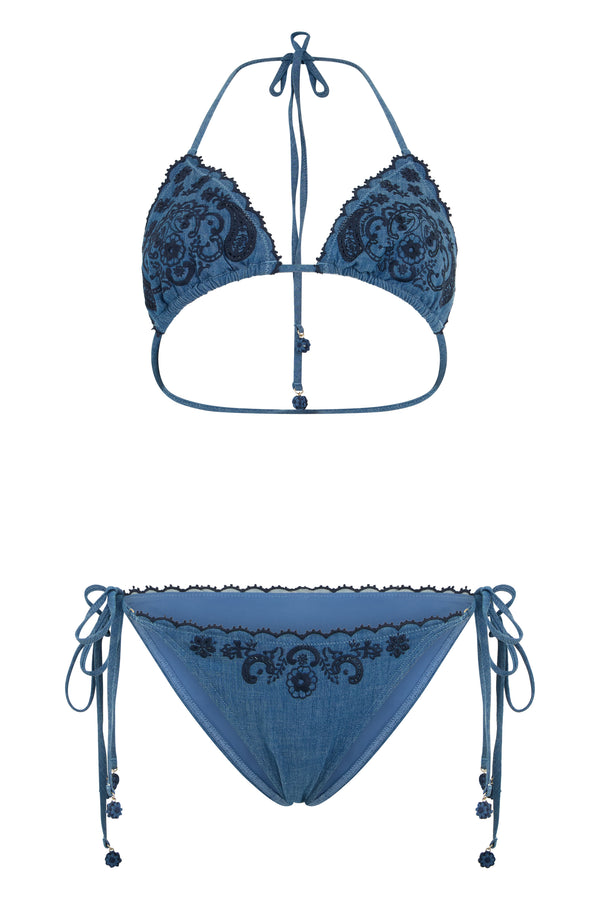 Two-Piece Swimsuit Denim Cotton Bikinis