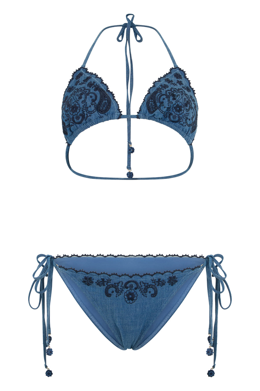 Two-Piece Swimsuit Denim Cotton Bikinis