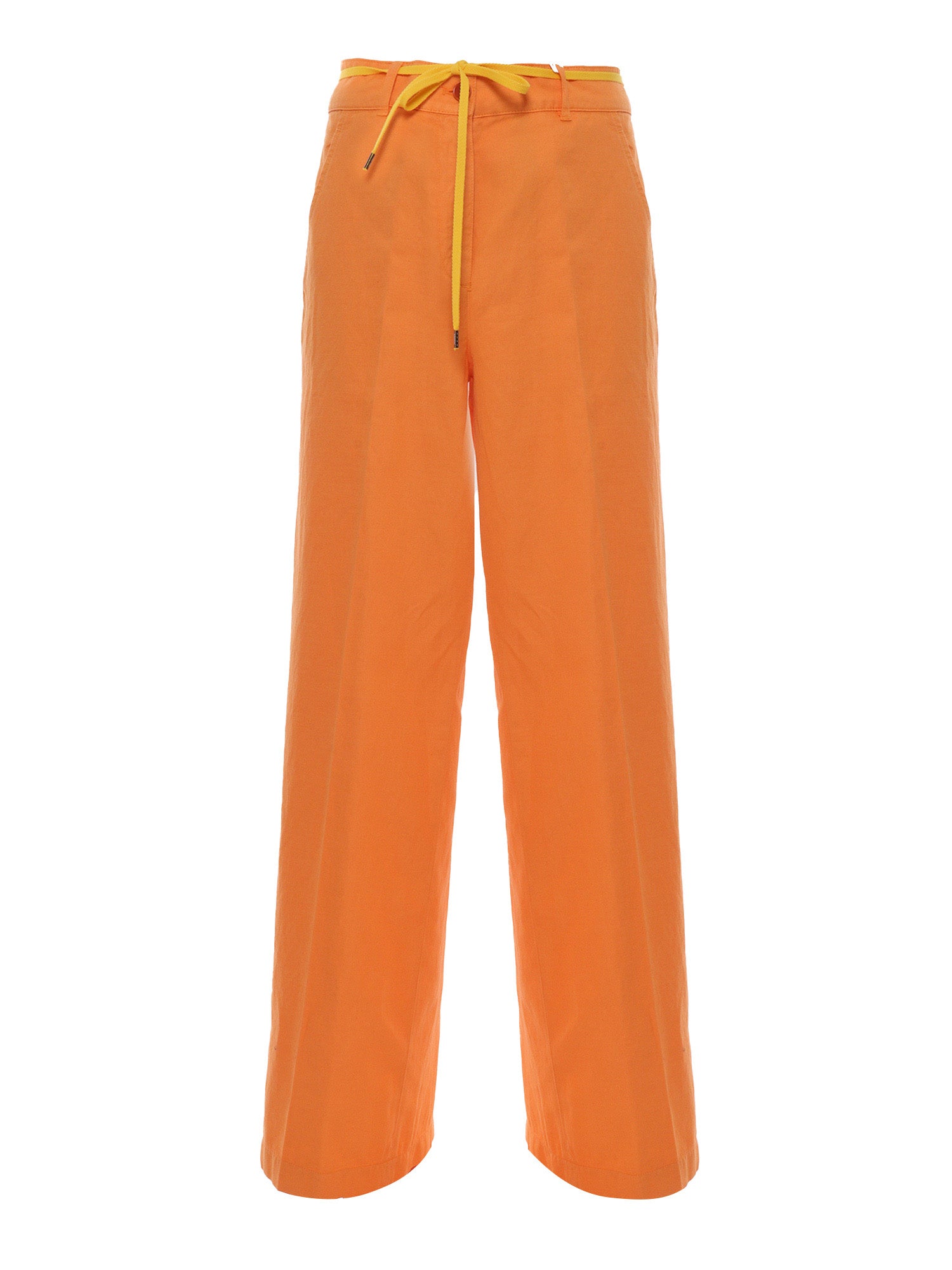 MOD.0188 PANTS Orange Cotton Linen